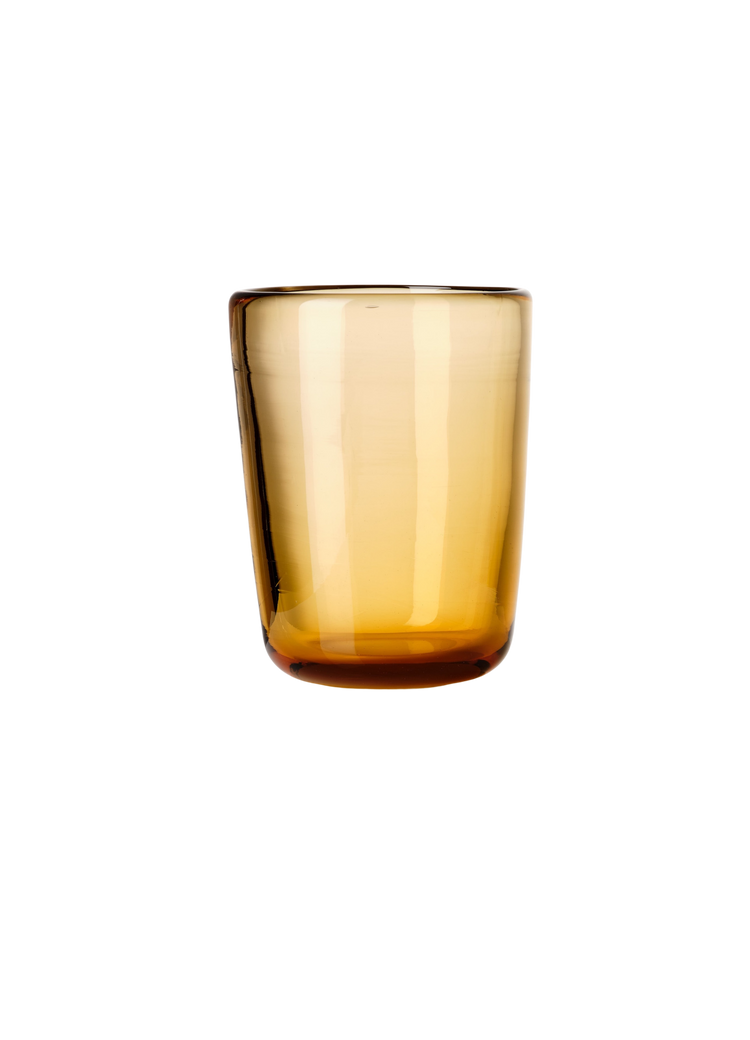 Thyme Hand Blown Water Glass in Amber