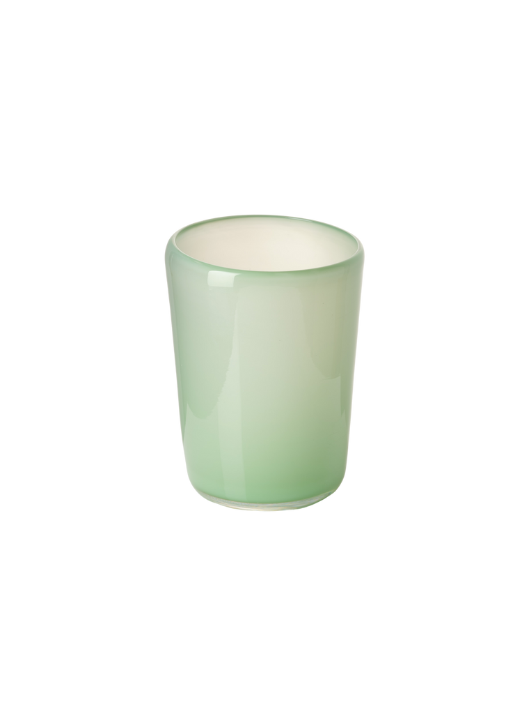 Thyme Hand Blown Water Glass in Opaque Green