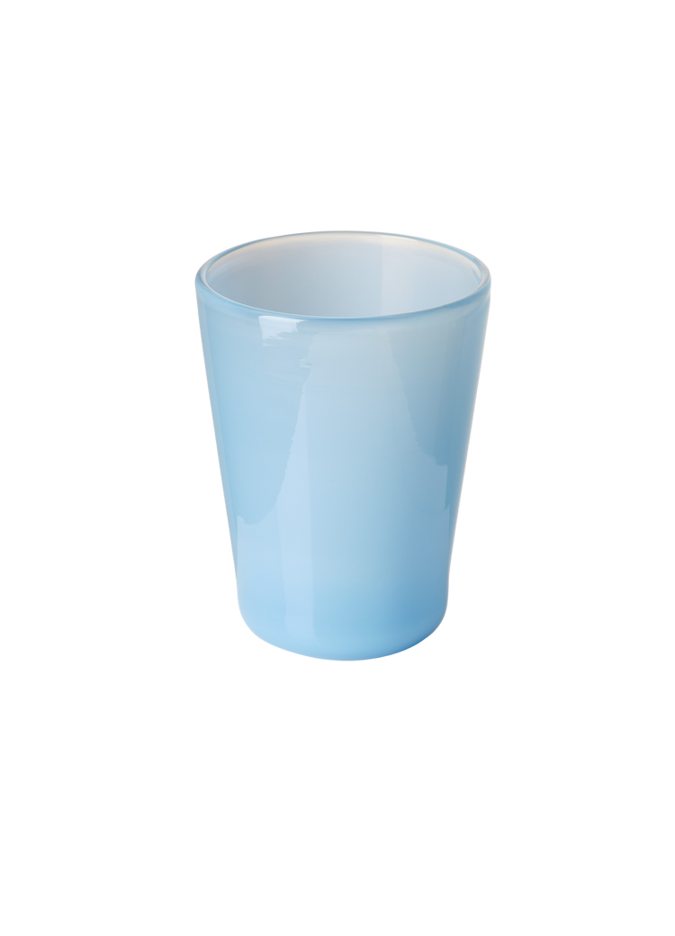 Thyme Hand Blown Water Glass in Opaque Blue