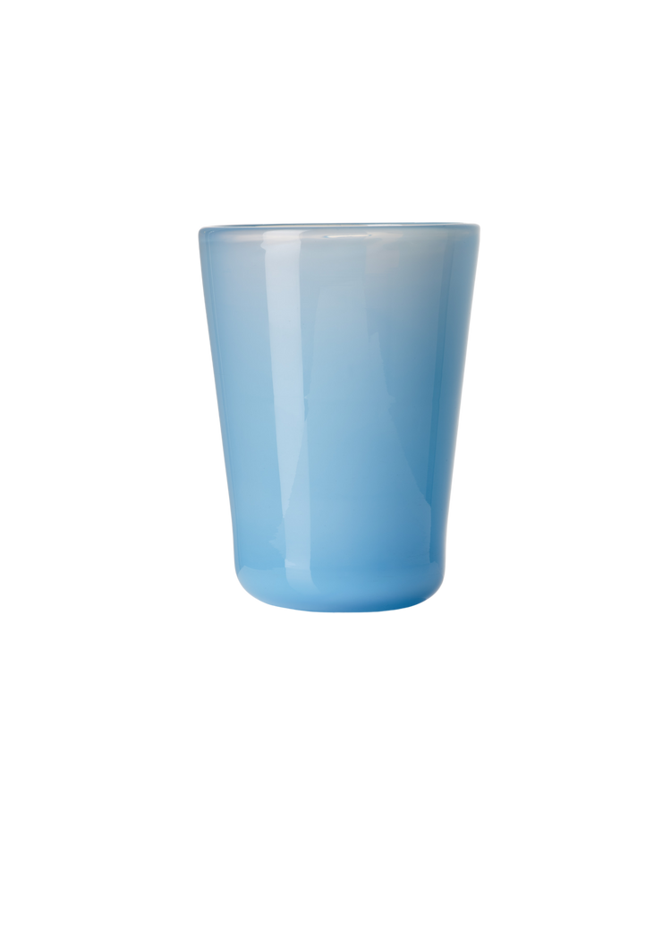 Thyme Hand Blown Water Glass in Opaque Blue