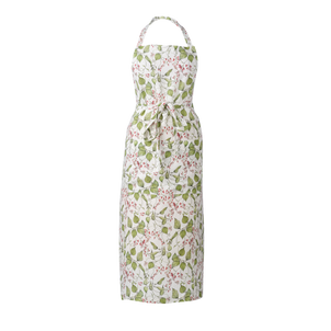 Bean Flower printed Linen Apron