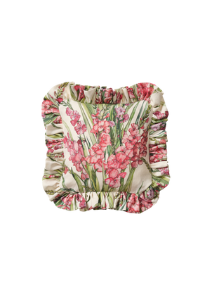 Gladioli Cushion with Frill