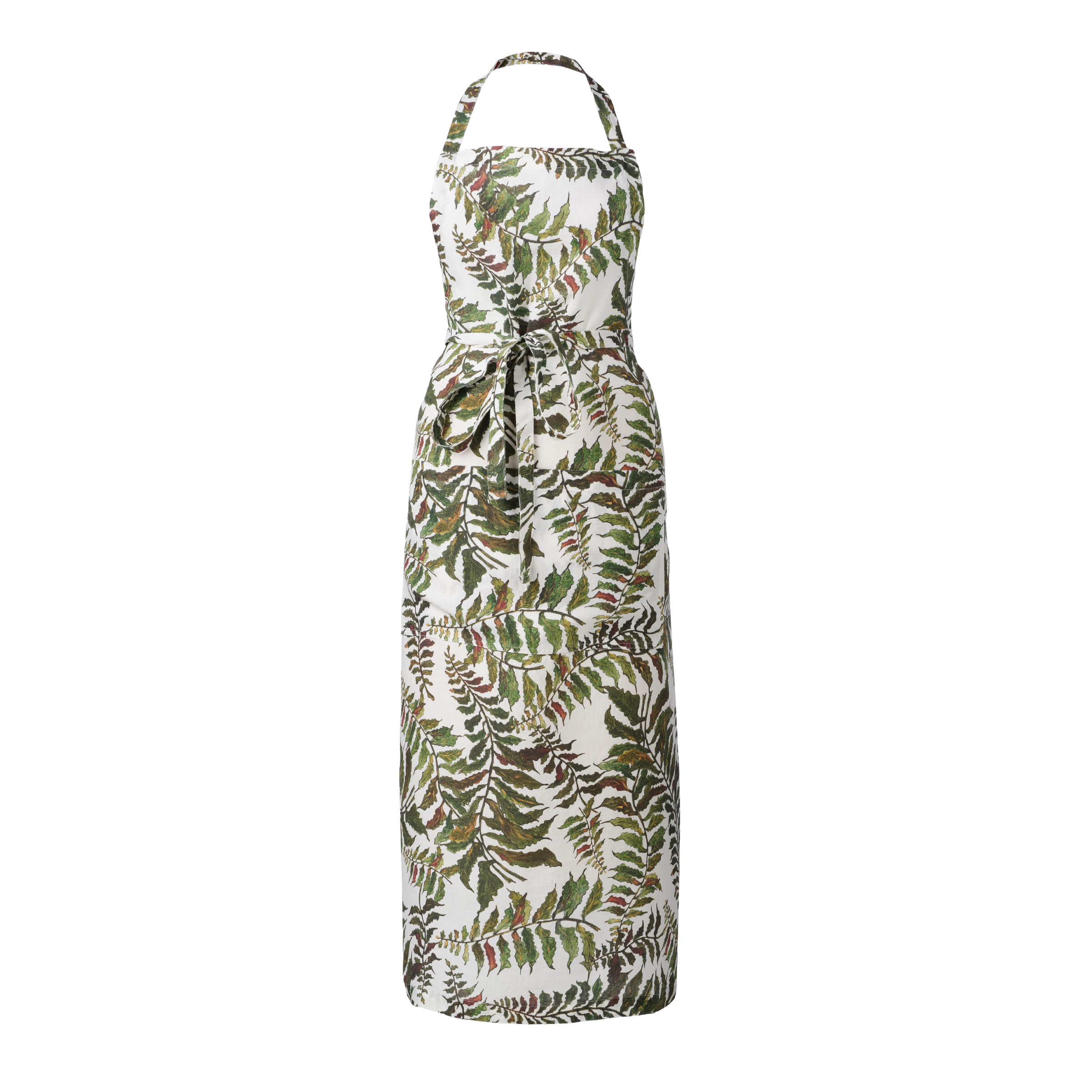 Fern Printed Linen Apron