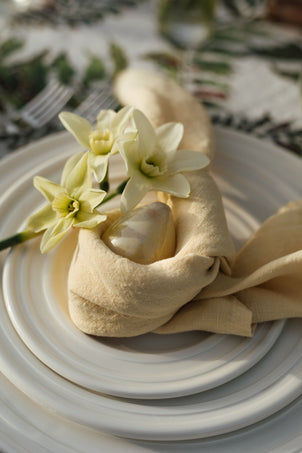 French Vanilla Linen Napkin