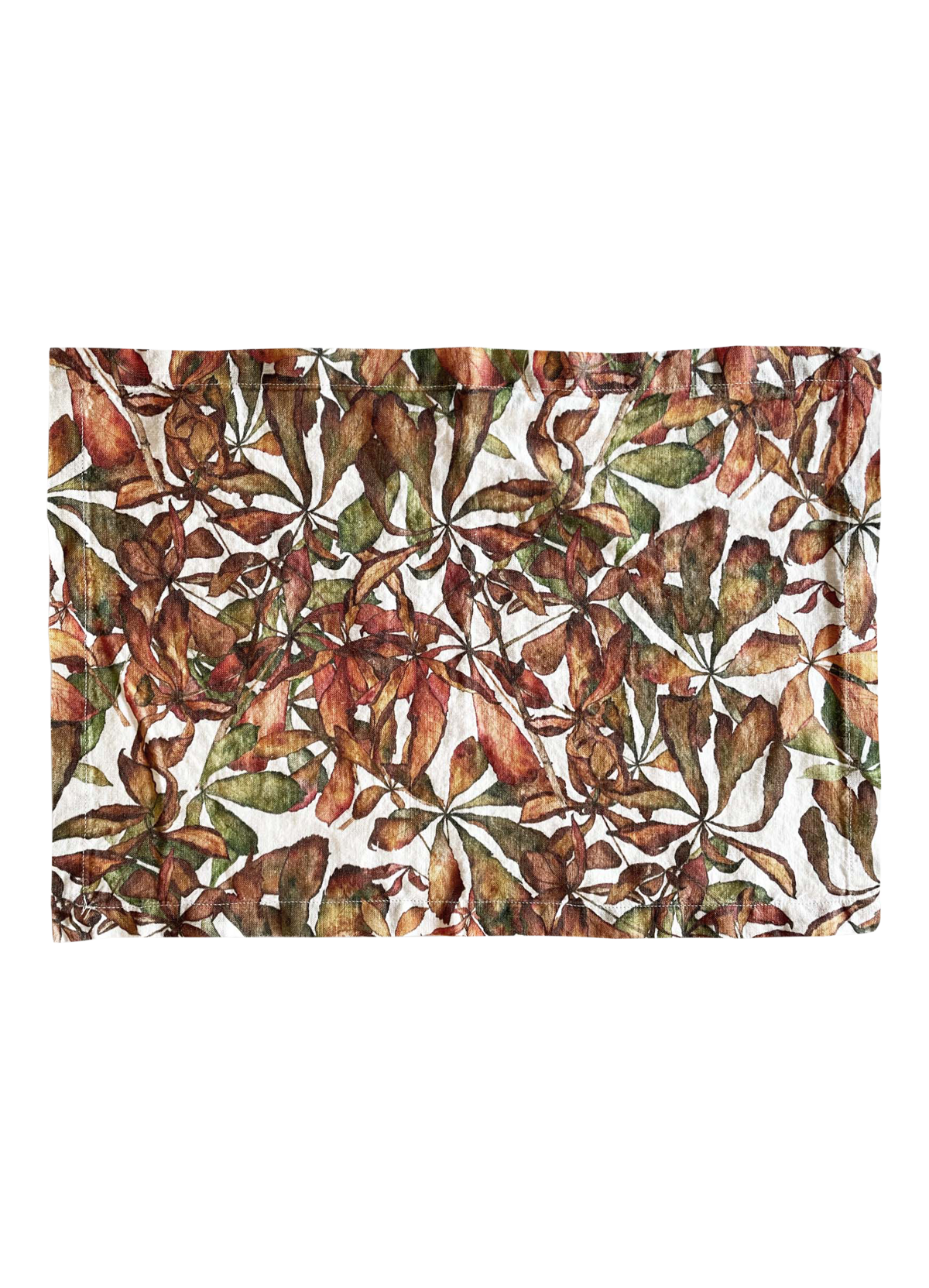 Autumn Leaves Horse Chestnut Linen Placemat