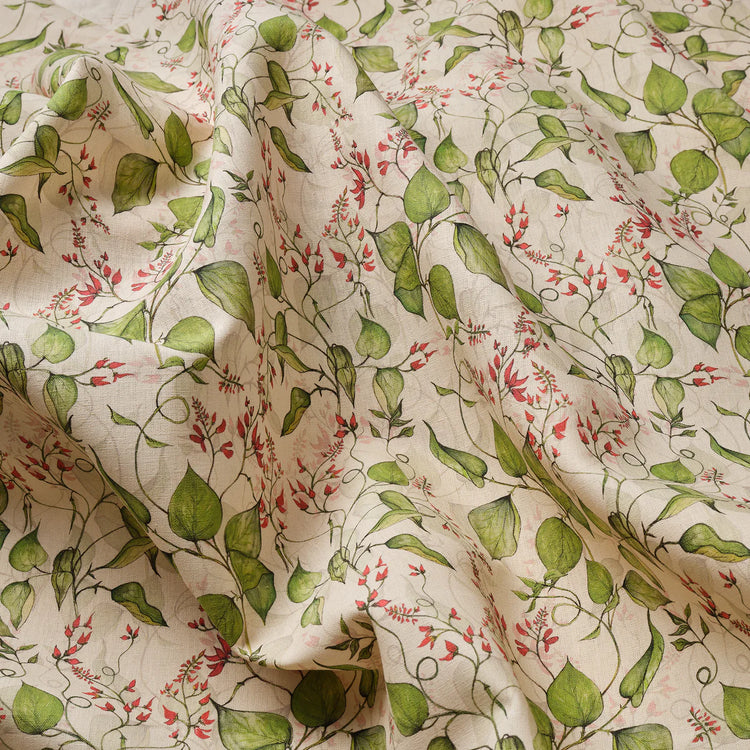 Runner Bean Flower Fabric - 3m 255gr