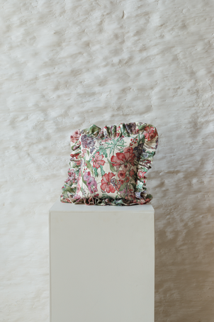 English Cutting Garden Medley Cushion with Frill