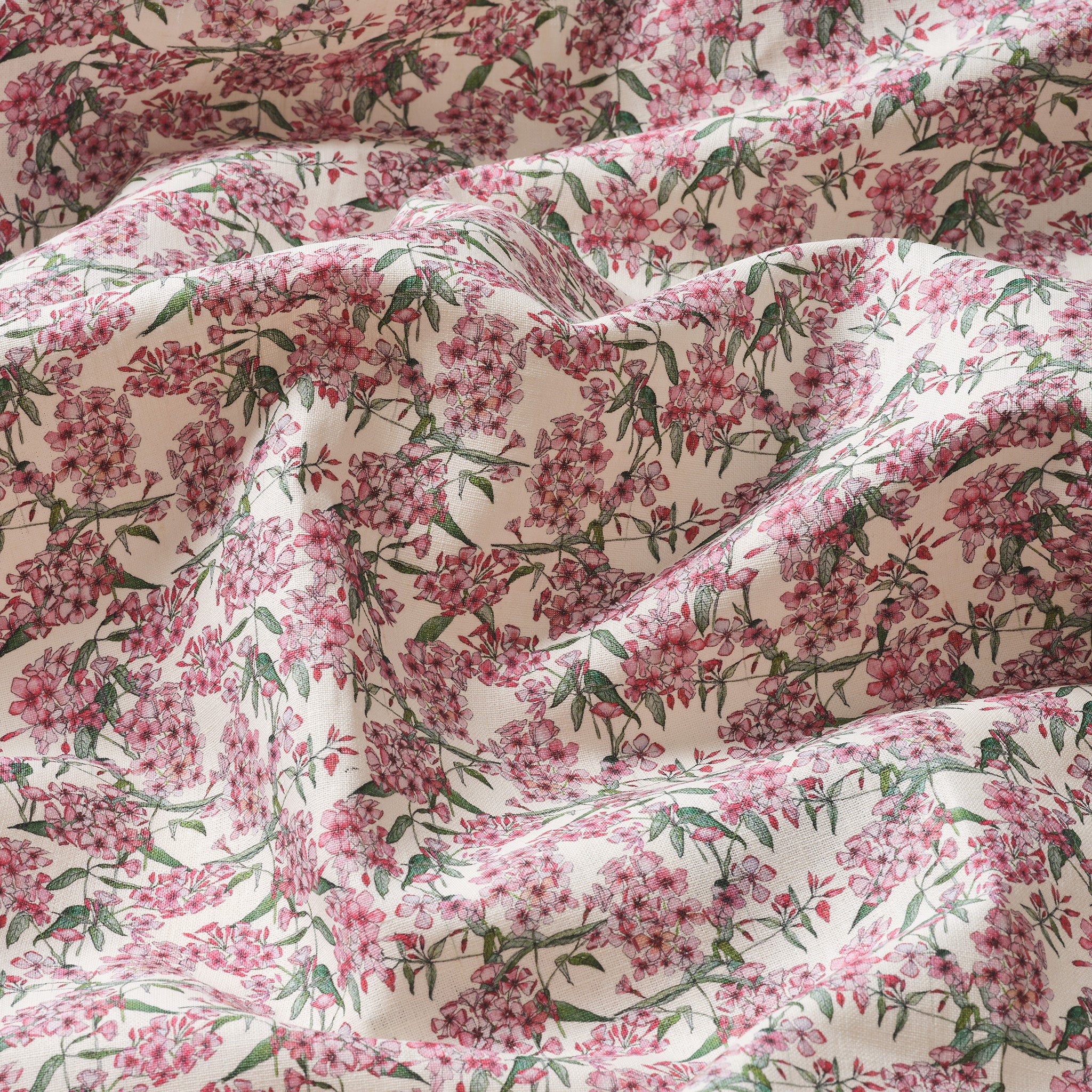 Small Pink Phlox Fabric