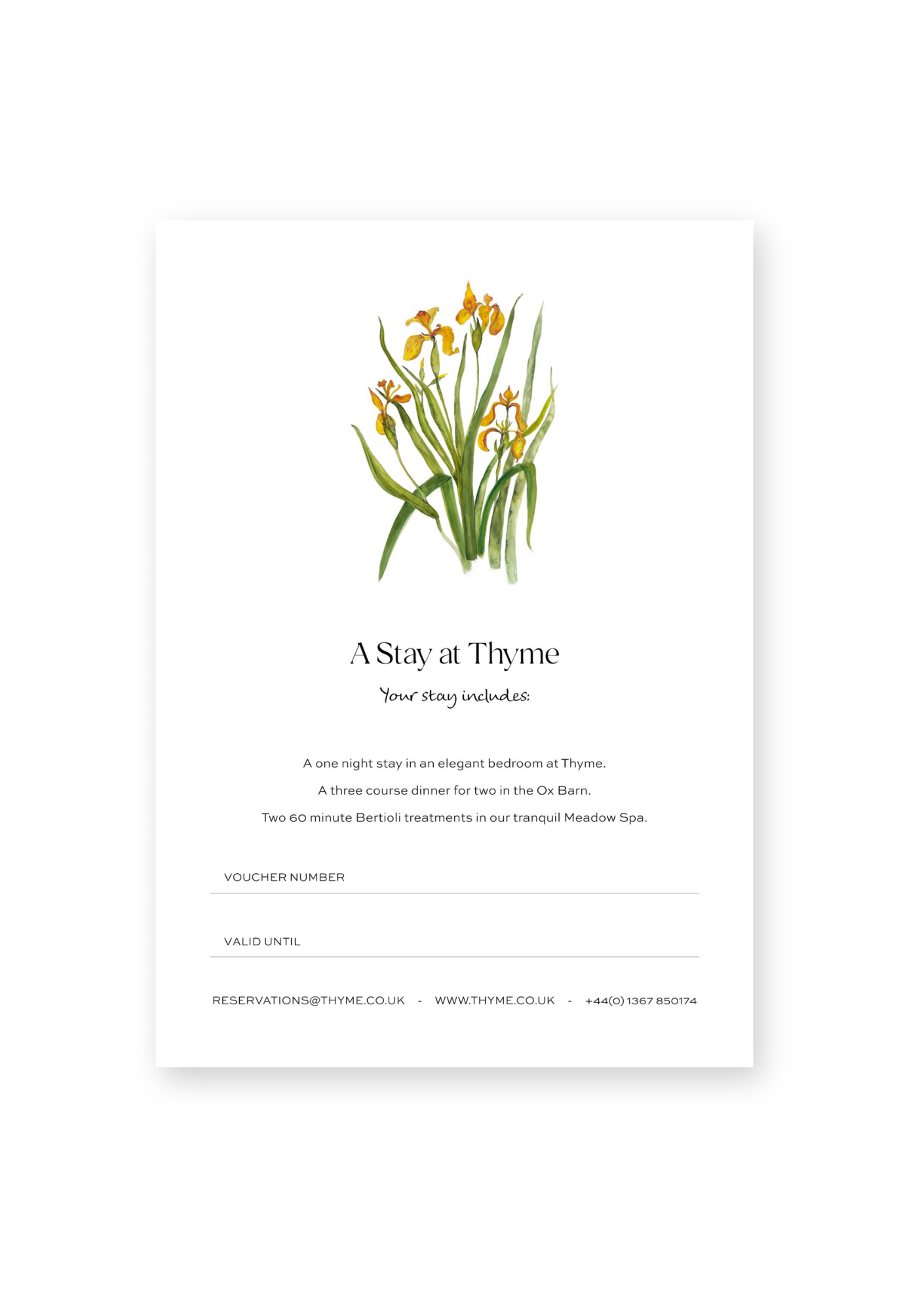 Thyme Experience Gift Voucher
