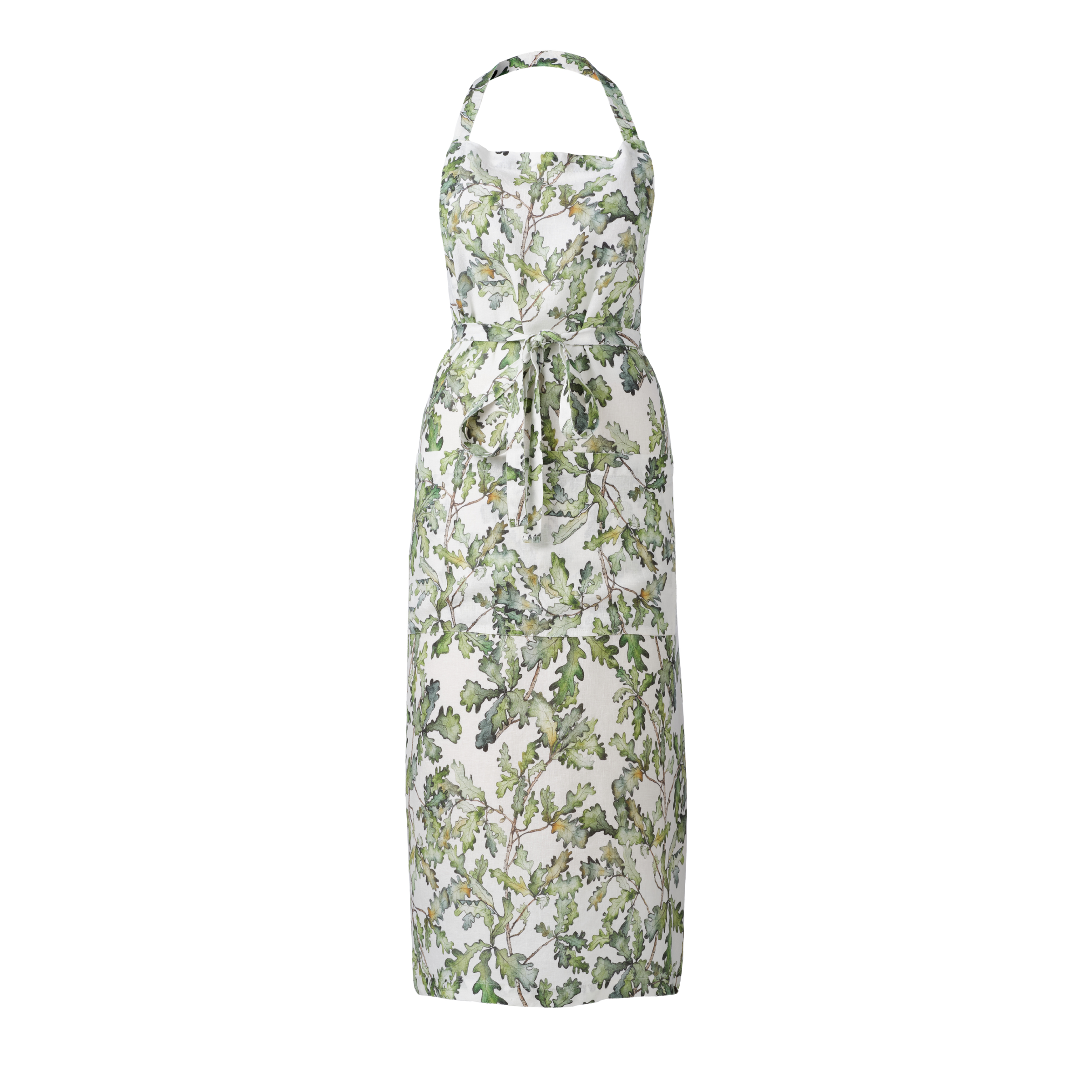 Oak Leaf Printed Linen Apron