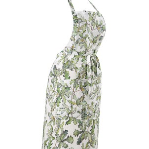 Oak Leaf Printed Linen Apron