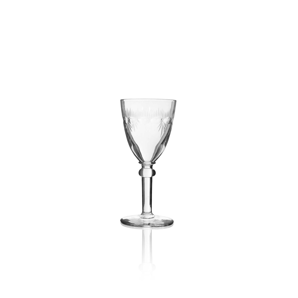 Engraved French Crystal Aperitif Glasses Thyme & Bertioli