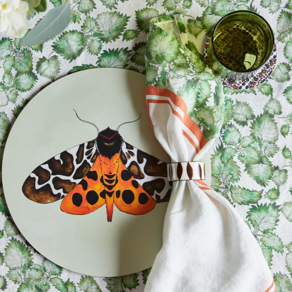 Mottled Tiger Moth Coaster Thyme Bertioli