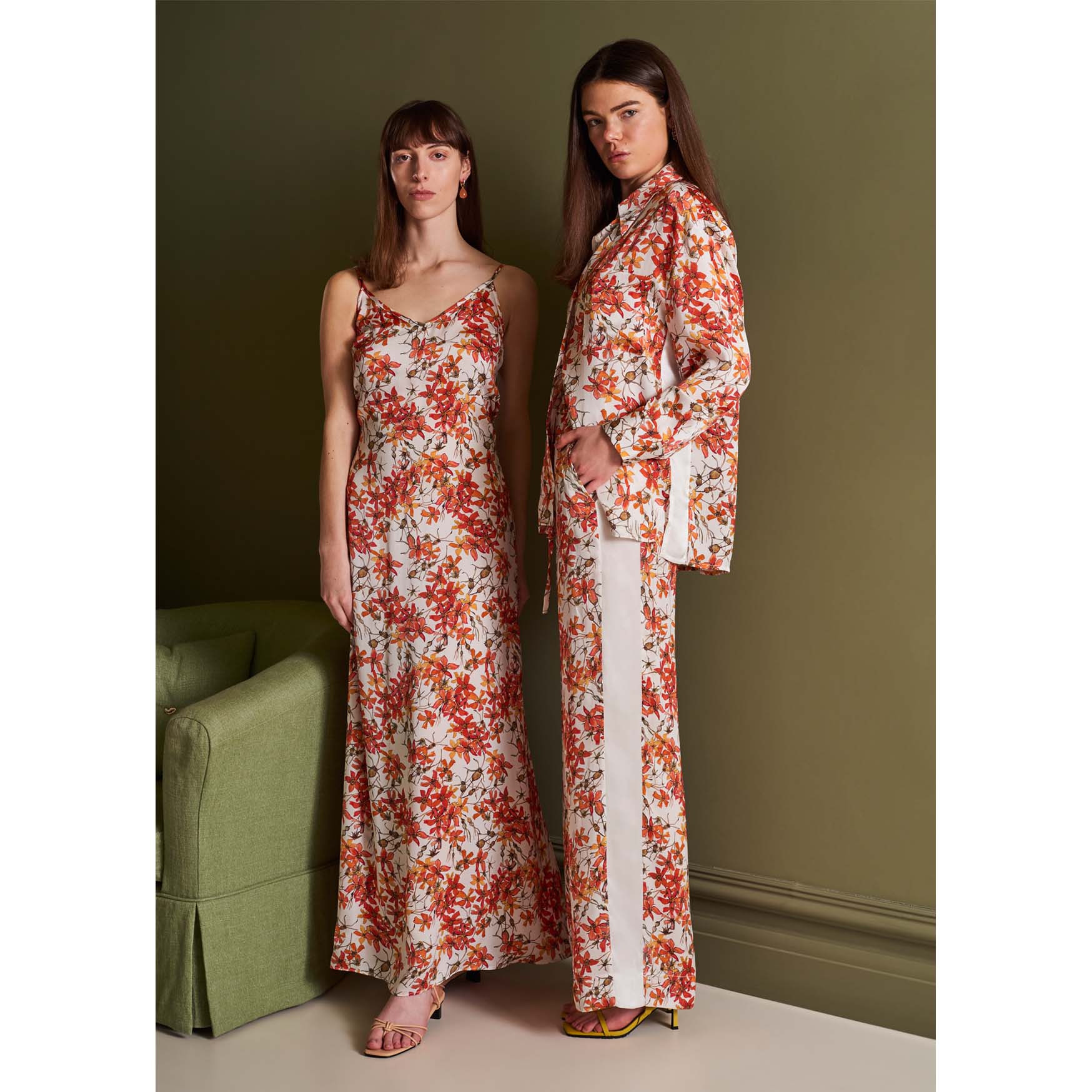 Silk Dress in Wild Rose