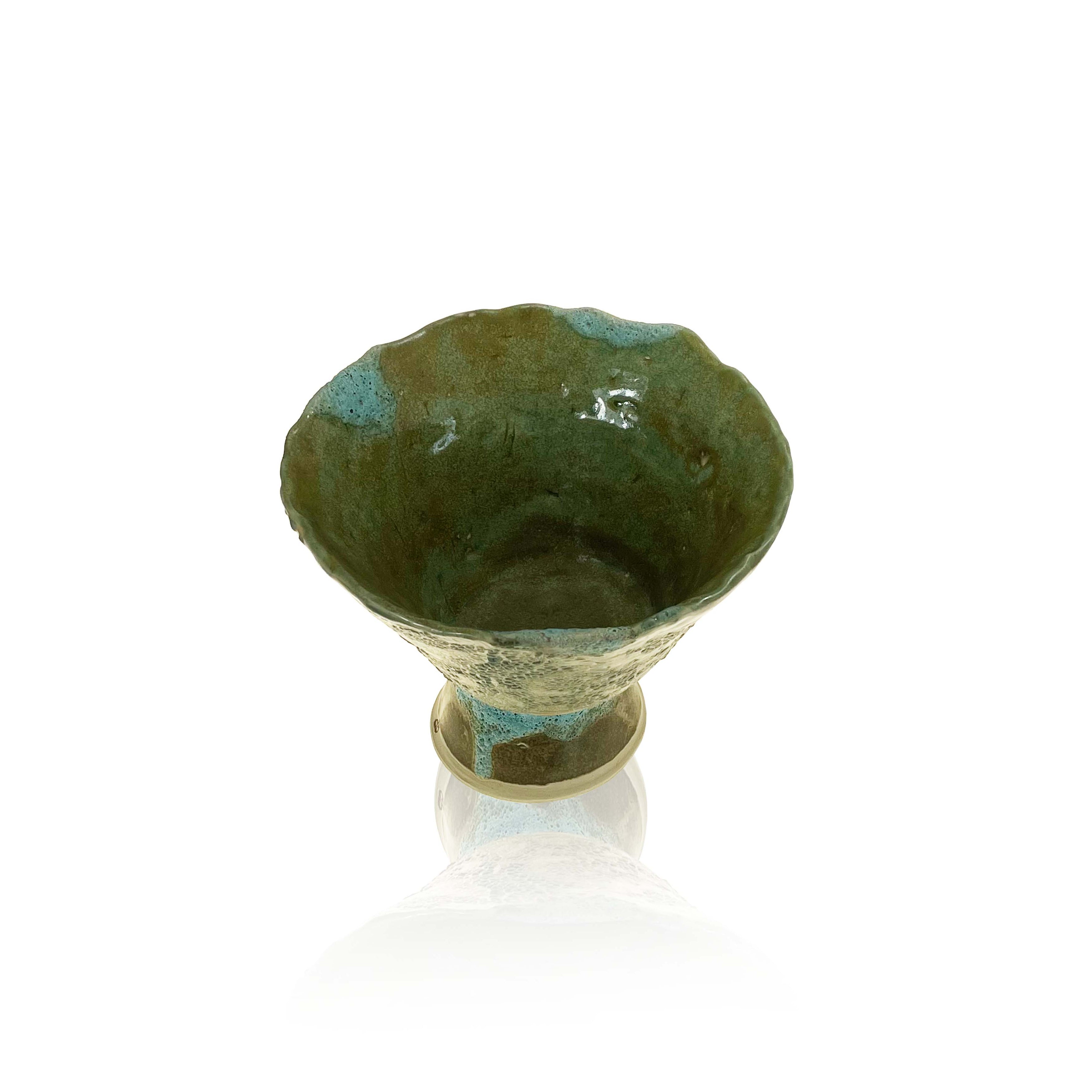 Small Goblet Vase Celadon/Green Thyme & Bertioli