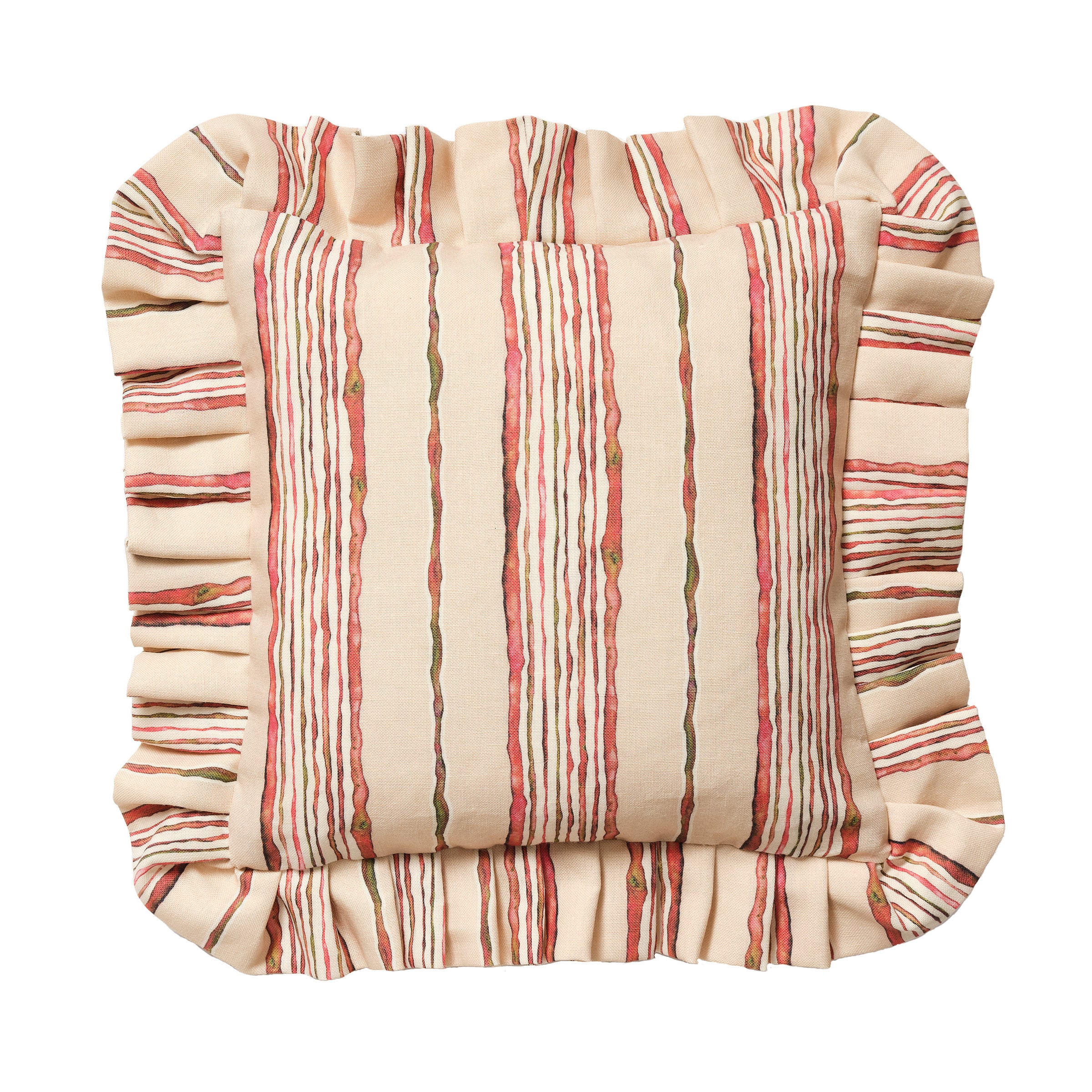 Wide Stem Red Frill Cushion