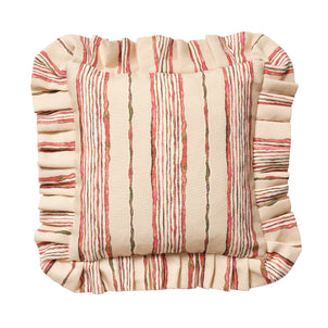 Wide Stem Red Frill Cushion